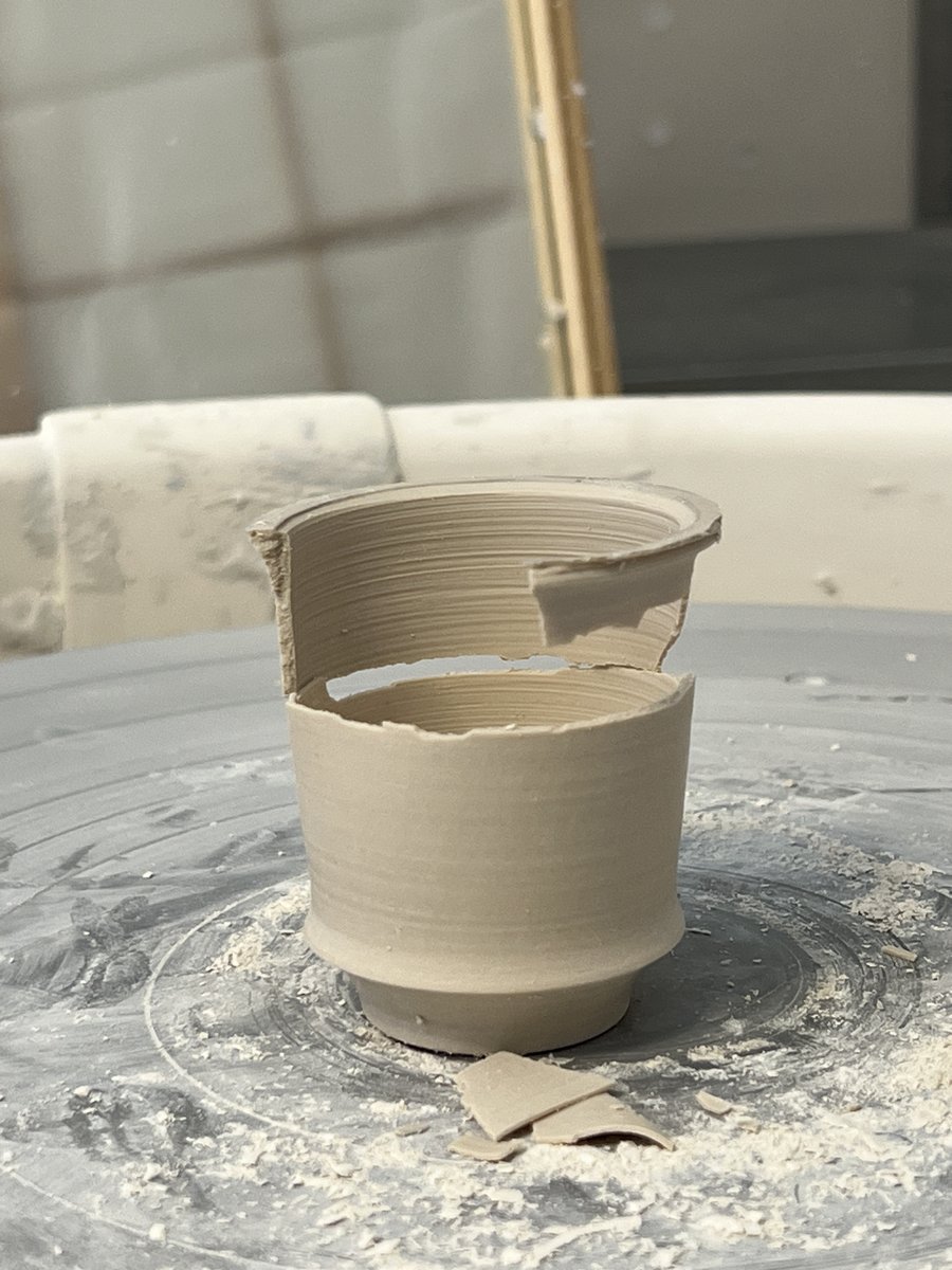 Cup cut open on the wheel to check wall thickness