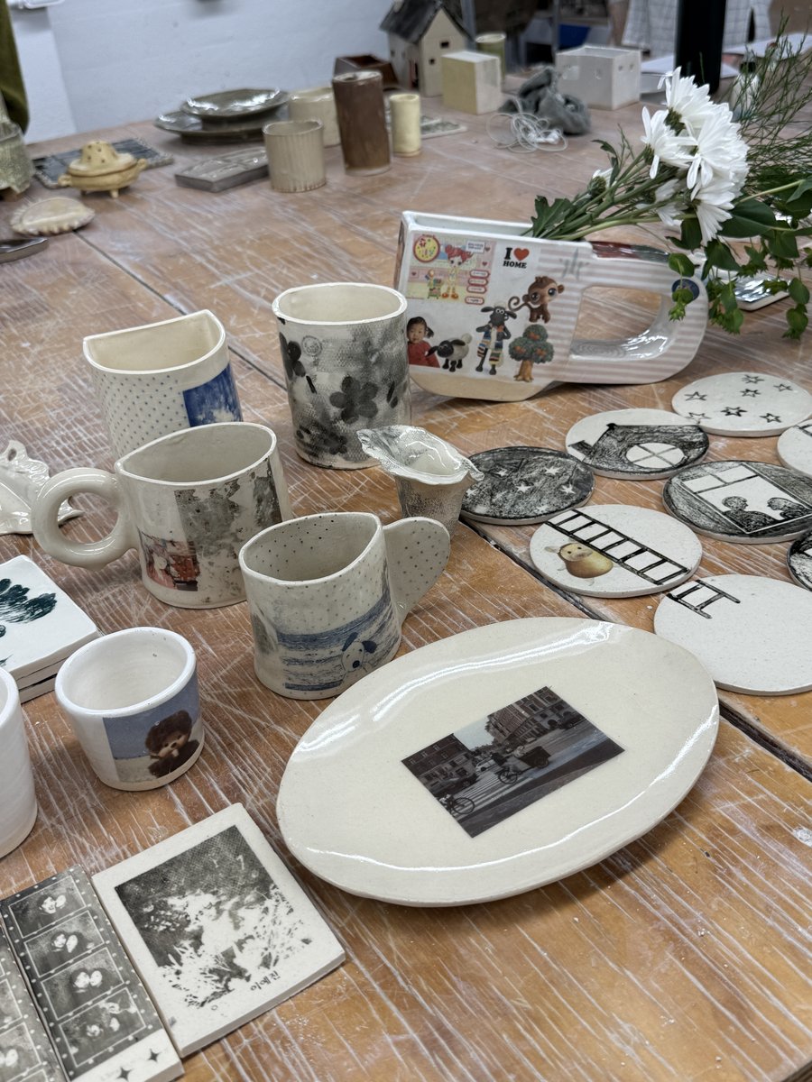 Image-transfer mugs, plates and coasters