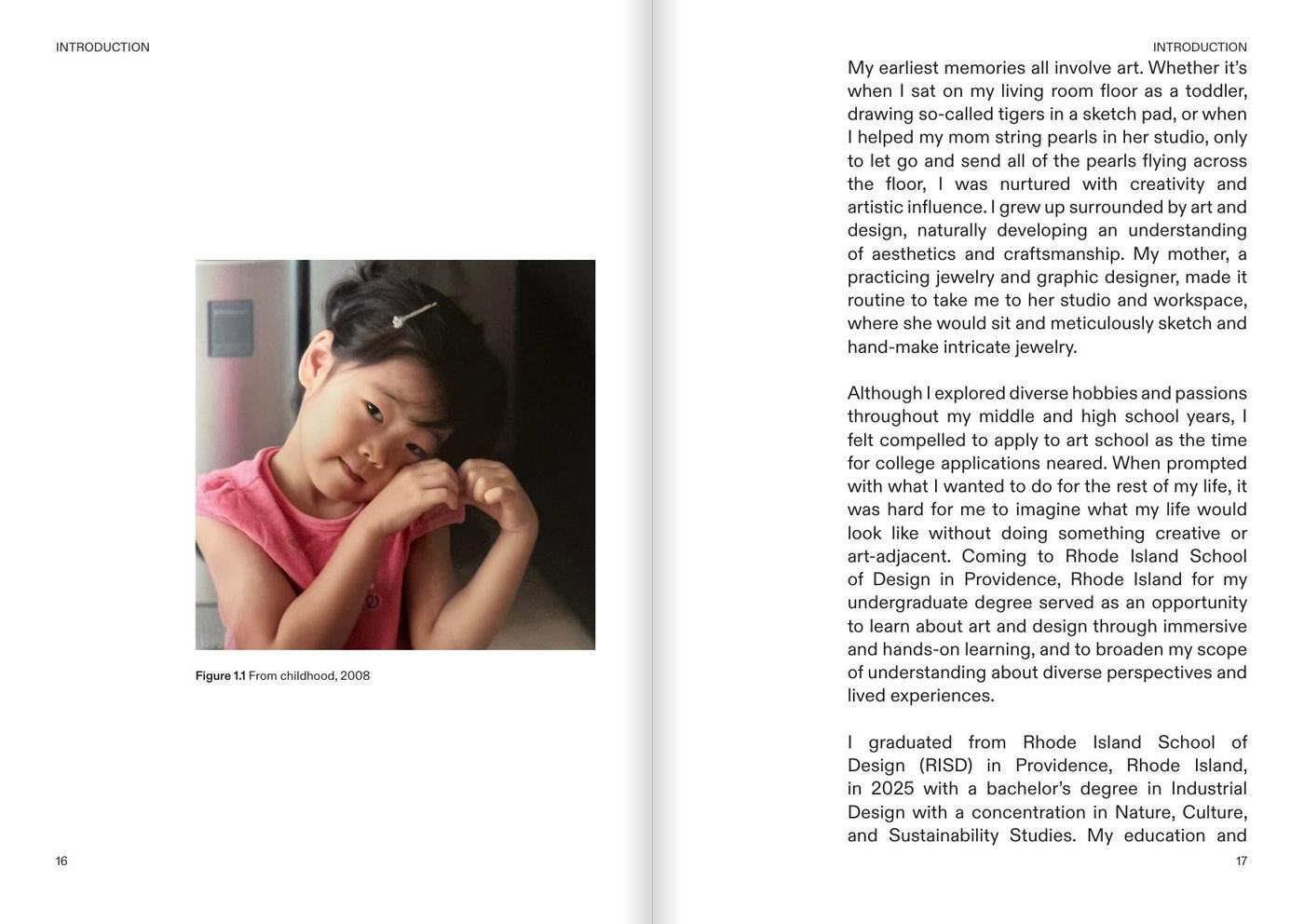Thesis spread — chapter 1 opening
